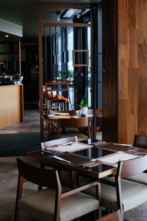 Clean restaurant dining area