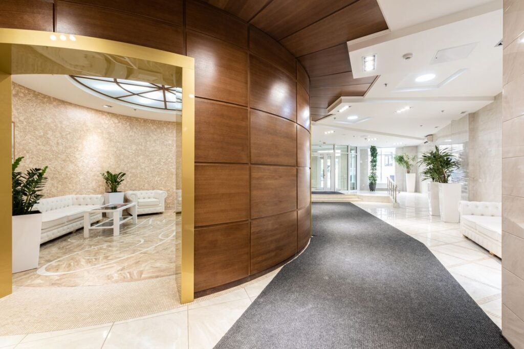 Clean strata building lobby